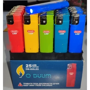 Изображение товара -  Запальничка кишенькова багаторазова DUUM DM-005 LED Ліхтарик