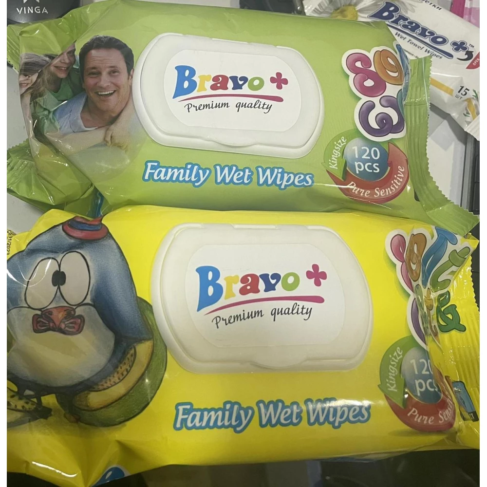 Волога Серветка “Bravo+“ 120л, з клапаном, ящ.-20шт.