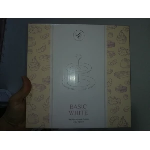Изображение товара -  Блюдо Limited Edition BASIC WHITE 2 яруси 16,5,20 см