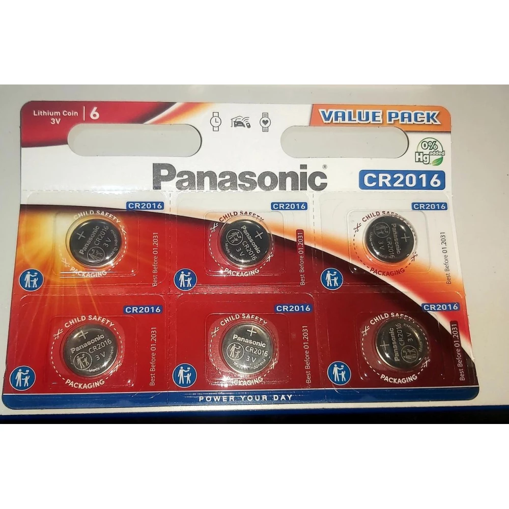 Батарейка PANASONIC CR2016  Lithium, 3V, Блістер-6шт. (ЗА ШТУКУ)