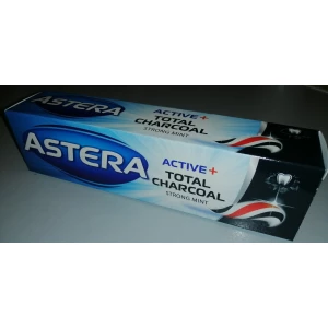 Изображение товара -  Зубна паста Astera  Active + Total Charcoal (Комплексний догляд з активір. вуглем) 100 мл.