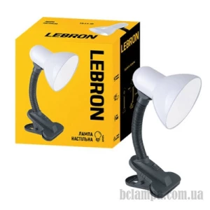 Изображение товара -  Лампа настільна з кліпсою. LEBRON L-TL-Clip, 40W, Е27 біла
