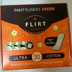 Изображение товара -  FantasyFLIRT щоденні гіг.прокл. Slim Fresh - Cotton В індивід. упак., 150мм уп=20шт.