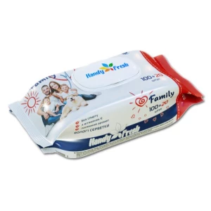 Изображение товара -  Волога серветка “Handy Fresh“ 100+20 л. Сімейна ящ.12шт. з клапаном