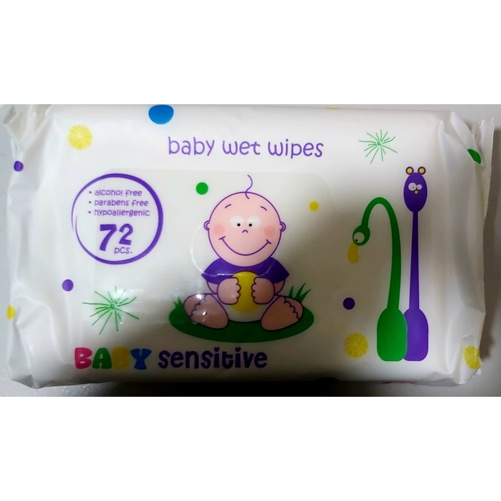 Вологі серветки в пачці Lilit BABY - Sensetive 72 шт/уп /Акція- 50%/