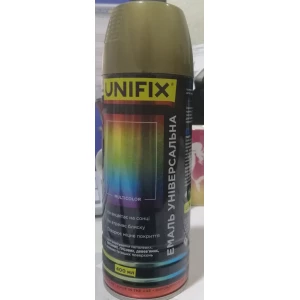 Изображение товара -  Емаль універсальна акрилова Золото гл.400мл.UNIFIX