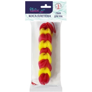 Изображение товара -  Губка для тіла “Коса плетена“, 29см, ящ.-40шт.