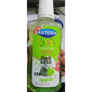 Изображение товара -  Дитячий ополіскувач для ротової порожнини Astera Kids  (з ароматом яблука)  300 мл.