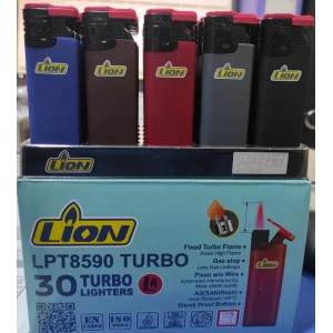 Изображение товара -  Запальничка “Lion“ LРТ-8590 Турбо каучук СR пач.-30шт. Якісна
