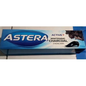 Изображение товара -  Зубна паста Astera  Active + Whitening Charcoal (Відбілююча з активов. вуглем) 110 мл.