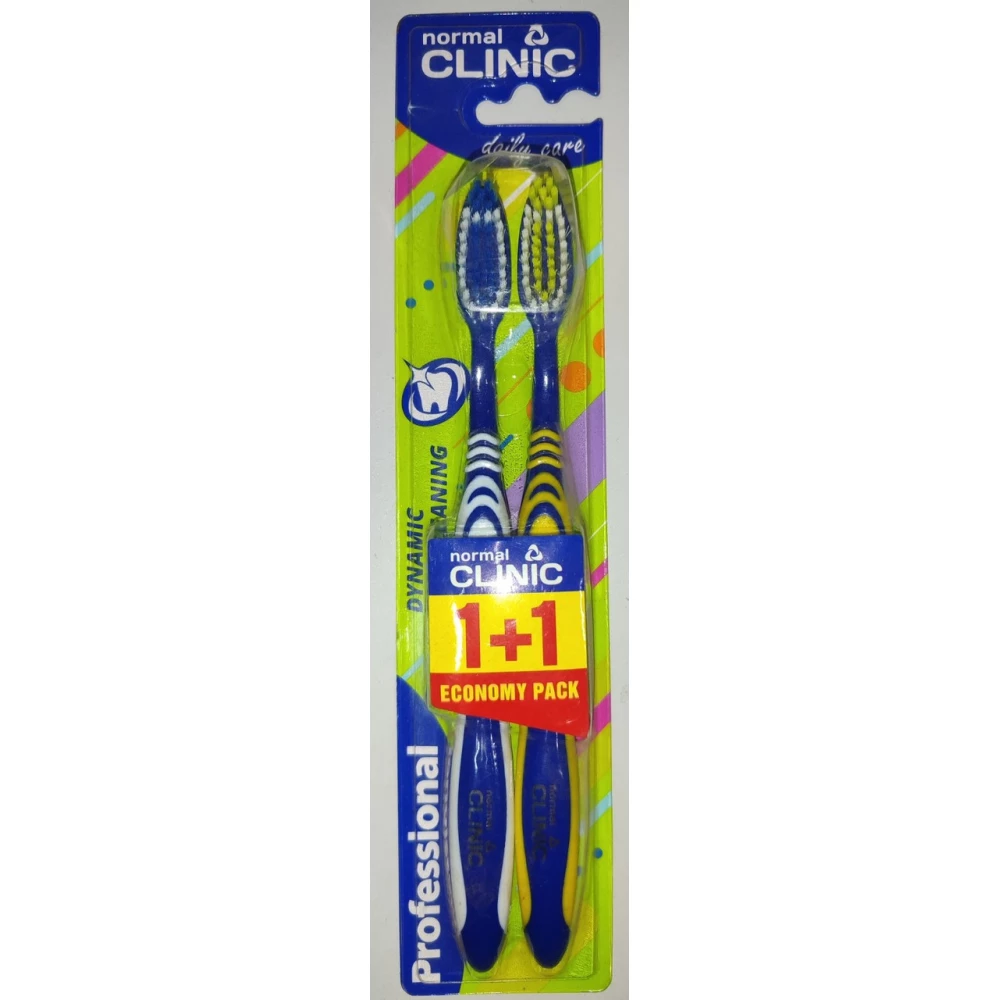 Зубна щітка normal CLINIC Professional medium 1+1 (середньої жорсткості) (SZV002)