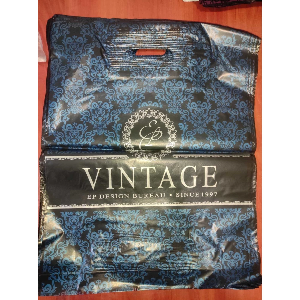 Прорізна ручка 45*34см., Екстрап. Vintage Синій, уп.-25шт.