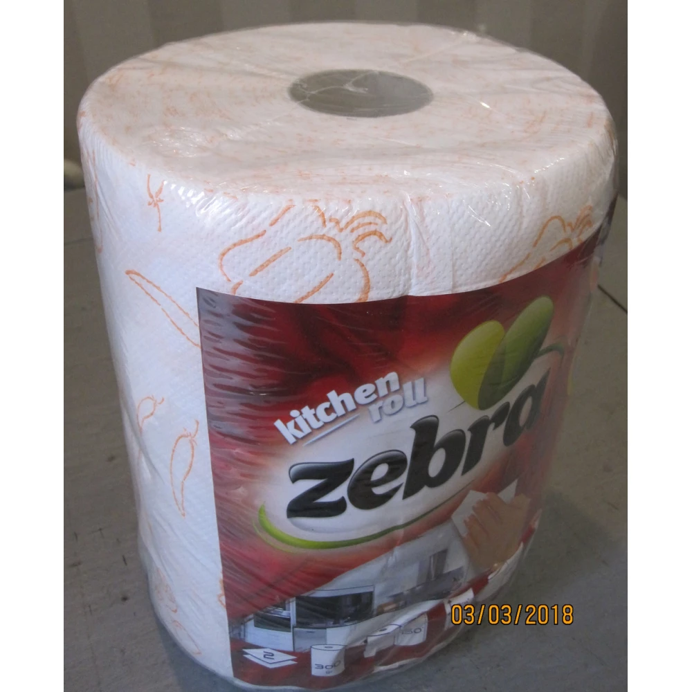 Кухонні рушники Zebra 300 г. Decor двошарові (34.5 м) 1 рул.