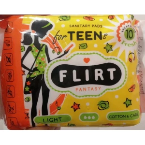Изображение товара -  FantasyFLIRT прокл д/крит днів teen fresh - cotton&care - 3 краплі, 210 мм, уп=10шт
