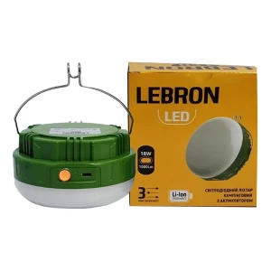 Изображение товара -  Ліхтар кемпінговий акум. Lebron LED L-HL-620, ABS  18W, 2000mAh*2 Lition, USB, 4 режими з мигалкою