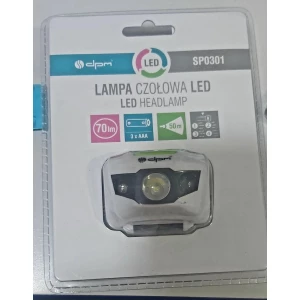 Изображение товара -  Ліхтарик Led налобний білий/зелений 70Lm. 3*AAA (SP0301) 75-15-20 Польща