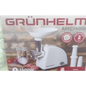 Изображение товара -  М.ясорубка електро GRUNHELM AMG140W, 1400 Вт., 2 різ. насадка ковбас кебе, реверс піт 1,7 кг