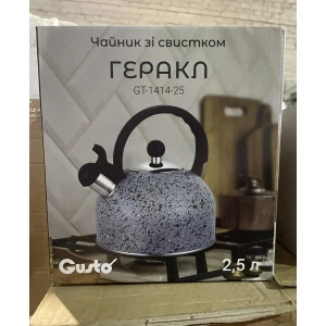 Изображение товара -  Чайник Геракл із свистком 2,5л. Gusto GT-1414-25