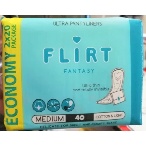 Изображение товара -  FantasyFlirt щоденні гіг. прокл. Ultra - cotton & light - без ін. пак РОЗПРОДАЖ.180 ммDUO/уп=40шт