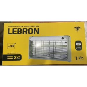 Изображение товара -  Світильник LEBRON для знищення комах 2*15W ультрафіолетовий