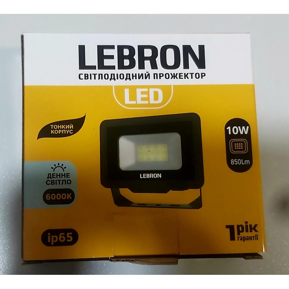 Прожектор LED LEBRON LF 10W, 6000 K, 850 Lm 185-240V