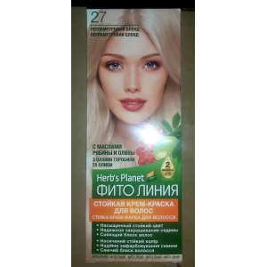 Изображение товара -  Стійка крем-фарба для волосся “Фіто лінія“ Herbs Planet №27 Перламутровий блонд