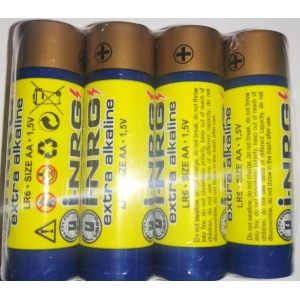 Изображение товара -  Батарейка I-NRG Extra Alkaline.,LR-6, 24AA, блок 6 запайок по 4 шт.=24 шт.
