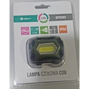 Изображение товара -  Ліхтарик Led налобний чорний/зелений 100Lm. 3*AAA (SP0302) 75-15-23