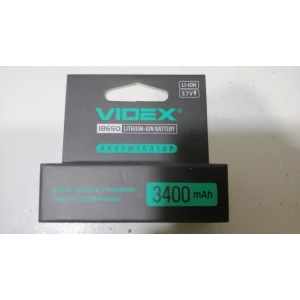 Изображение товара -  Акумулятор Videx Li-lon 18650-P (ЗАХИСТ) 3400 mAh color box/1pc 20/160
