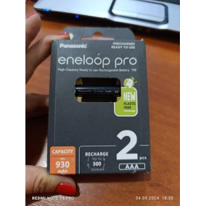 Изображение товара -  Акумулятор PANASONIC Eneloop NI-MH Pro AAA 930 mA·год, пак 2 шт.