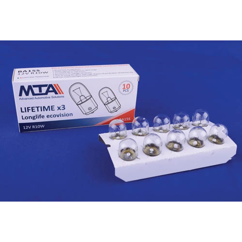 12V R10W BA15S 1 contact картон (10 шт.)  (MTA) (паков — 10 шт.)