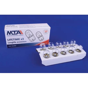 Изображение товара -  12V R10W BA15S 1 contact картон (10 шт.)  (MTA) (паков — 10 шт.)
