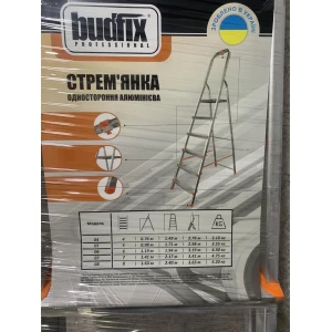 Изображение товара -  Стрем`янка алюмінієва вільностояча BUDFIX 7 схо.,  вис.-3.41см,