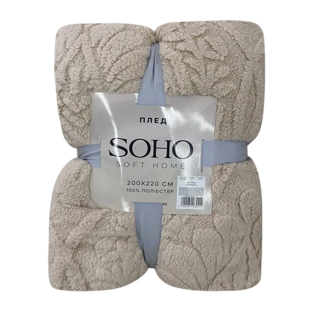 Плед 200*220 см. SOHO Rasch Cream