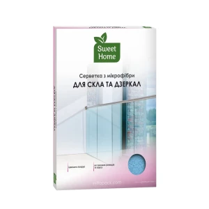Изображение товара -  Серветка з мікрофібри для скла та дзеркал. “Sweet Home“