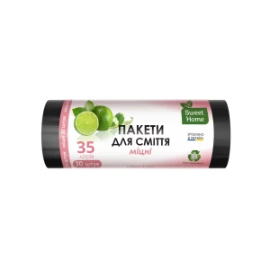 Изображение товара -  Пакети для сміття «МІЦНІ», 35 л, 30 шт. (супер чорний). “Sweet Home“