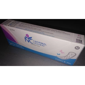 Изображение товара -  NormalClinic  щоденні гіг. прокладки - ultra Comfort - cotton&slim - без інд. пак., 180 мм/уп.20шт.