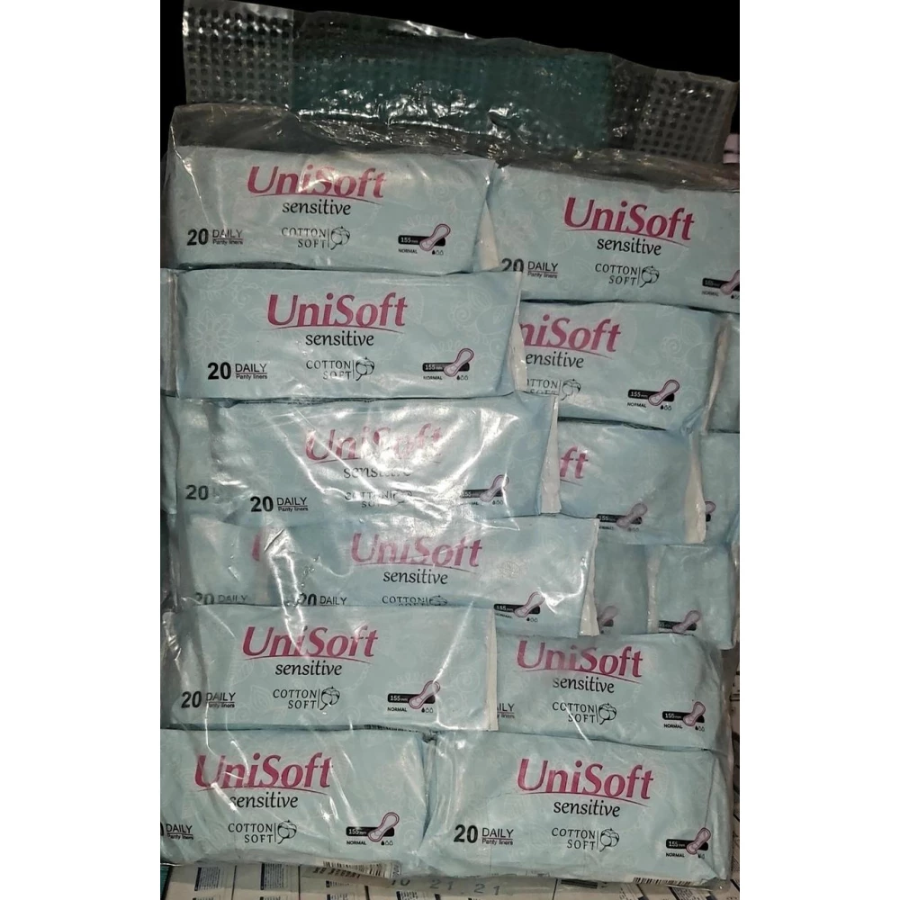 UniSoft щоденні гіг. прокл. Sensetive - cotton soft без індив упак. 155 мм, пак.=20 шт. Спайка 48 шт.